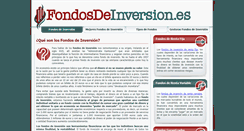 Desktop Screenshot of fondosdeinversion.es